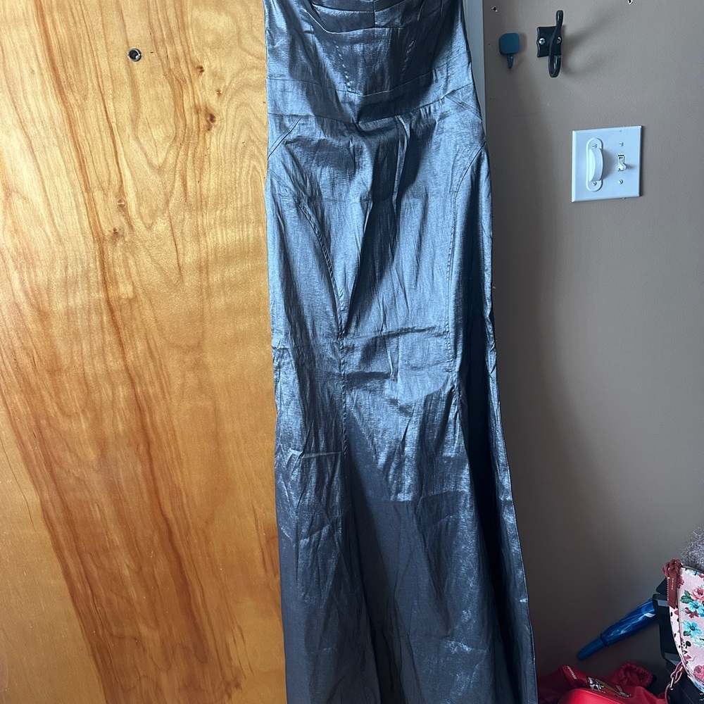 Va Va Voom Strapless Silver Dress